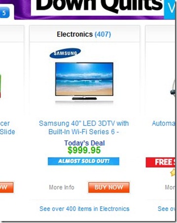 Samsung 40' LED 3DTV with Built-In Wi-Fi Series 6 - todays Deal