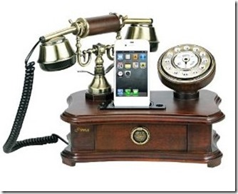 Pyle PRT35I Retro Home Telephone with Charger for iPhoneiPod