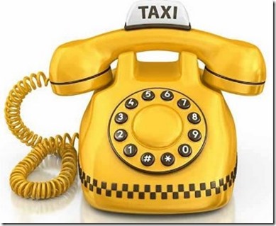 yellow taxi phone