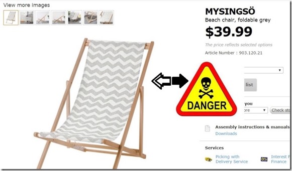 mysingo ikea beach chairs recalled refund